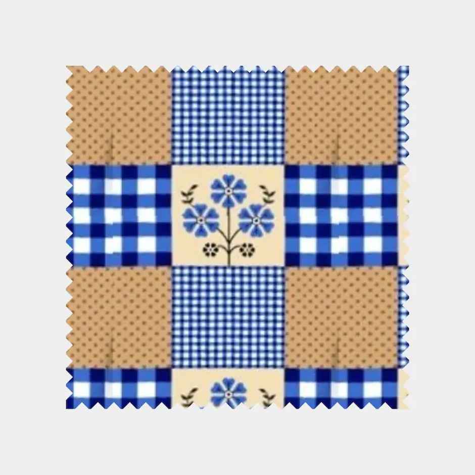 Capsicum Glaze Cotton 95 GSM Single Bedsheet with 1 Pillow Cover D4057 Portion Blue Floral