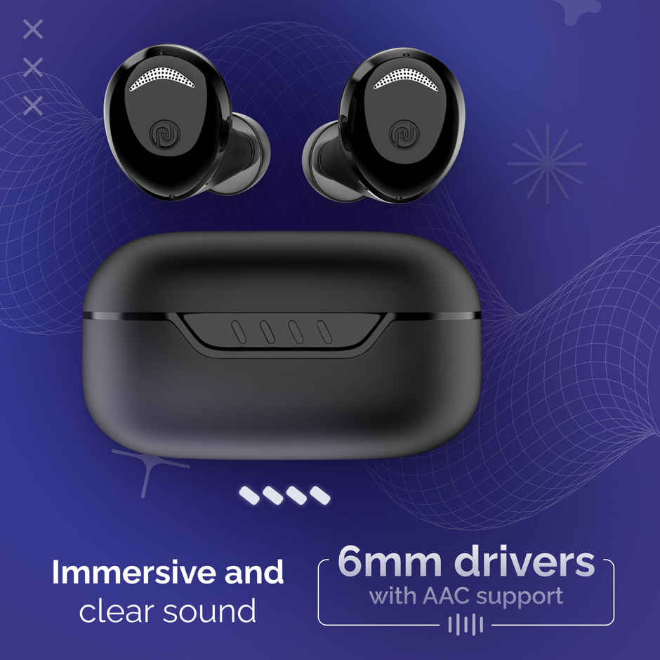Noise Buds Trance 45H Battery Low Latency-up to 40 ms Instacharge TWS Earbuds | Jet Black