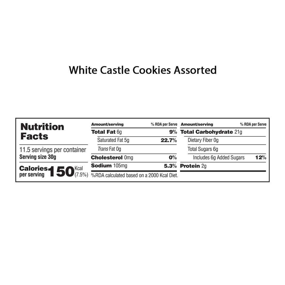 White Castle Assorted Cookies