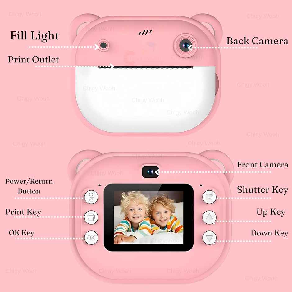 Chigy Wooh Instant Print Digital Camera for Kids | Video Recording | Built-in Printer