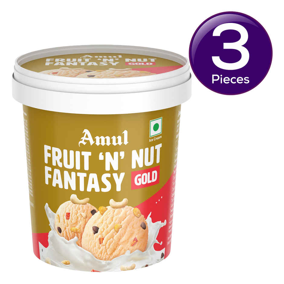 Amul Gold Fruit 'N' Nut Fantasy Ice Cream Cup Combo