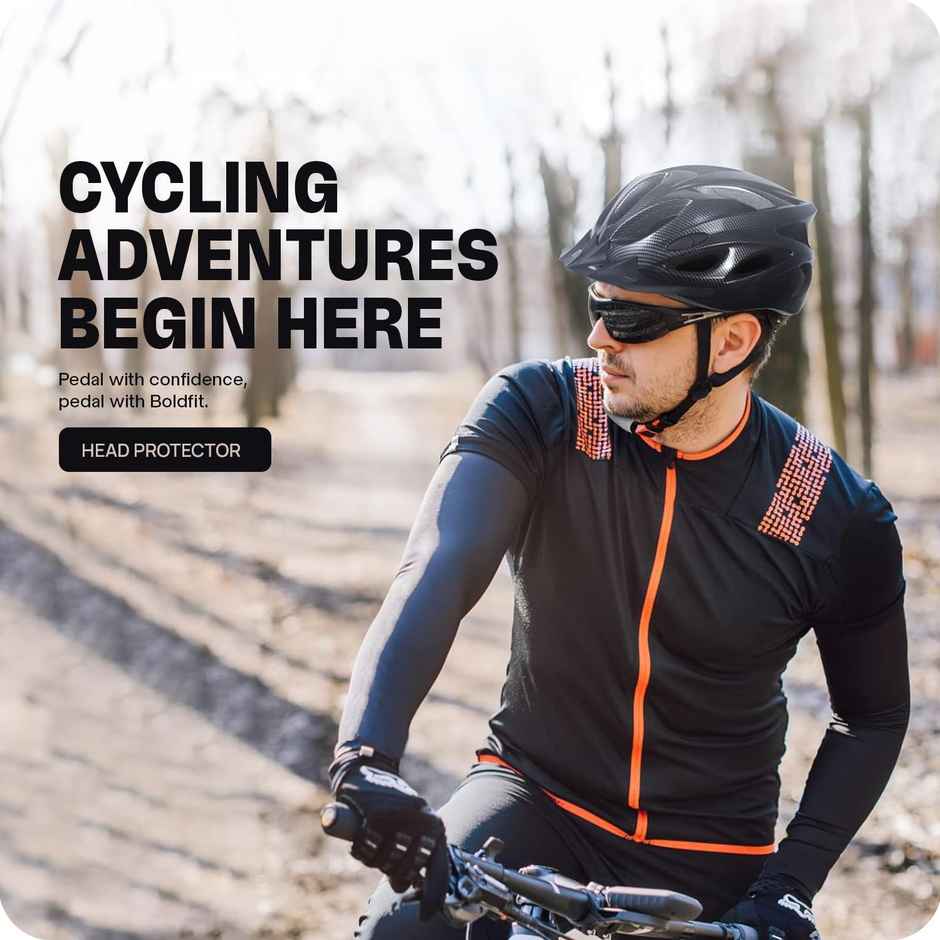 Boldfit Cycle Helmet For Men & Women Carbon Black