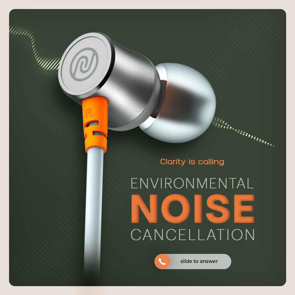 Noise Airwave 50H Battery ENC Low Latency-Upto 50ms 10mm Driver BTv5.3 Neckband | Ice Blue