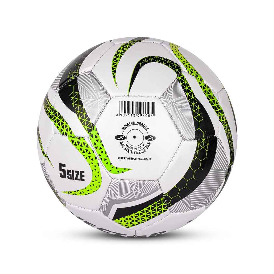 Vector X Venomous Machine Stitched Football | With Pump & Pin | Green-Black | Size - 5