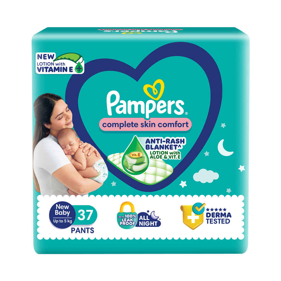 Pampers All Round Protection Diapers | Pant Style | New Born | 37 pcs