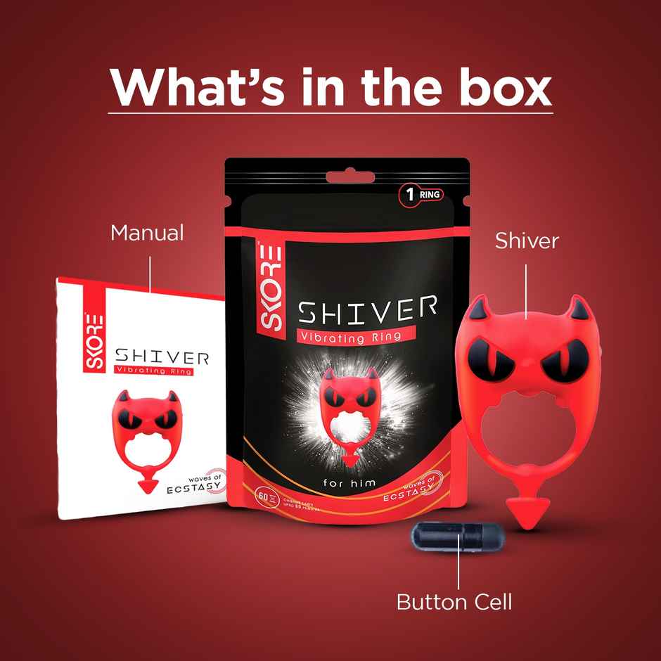 Skore Shiver Vibrating Ring For Him | Flexible