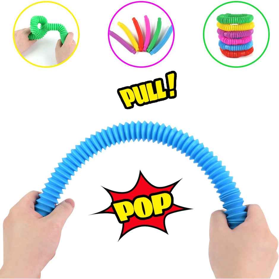 Toyshine 12 Pop Tubes Toy For Kids and Adults For Stress and Anxiety Relief