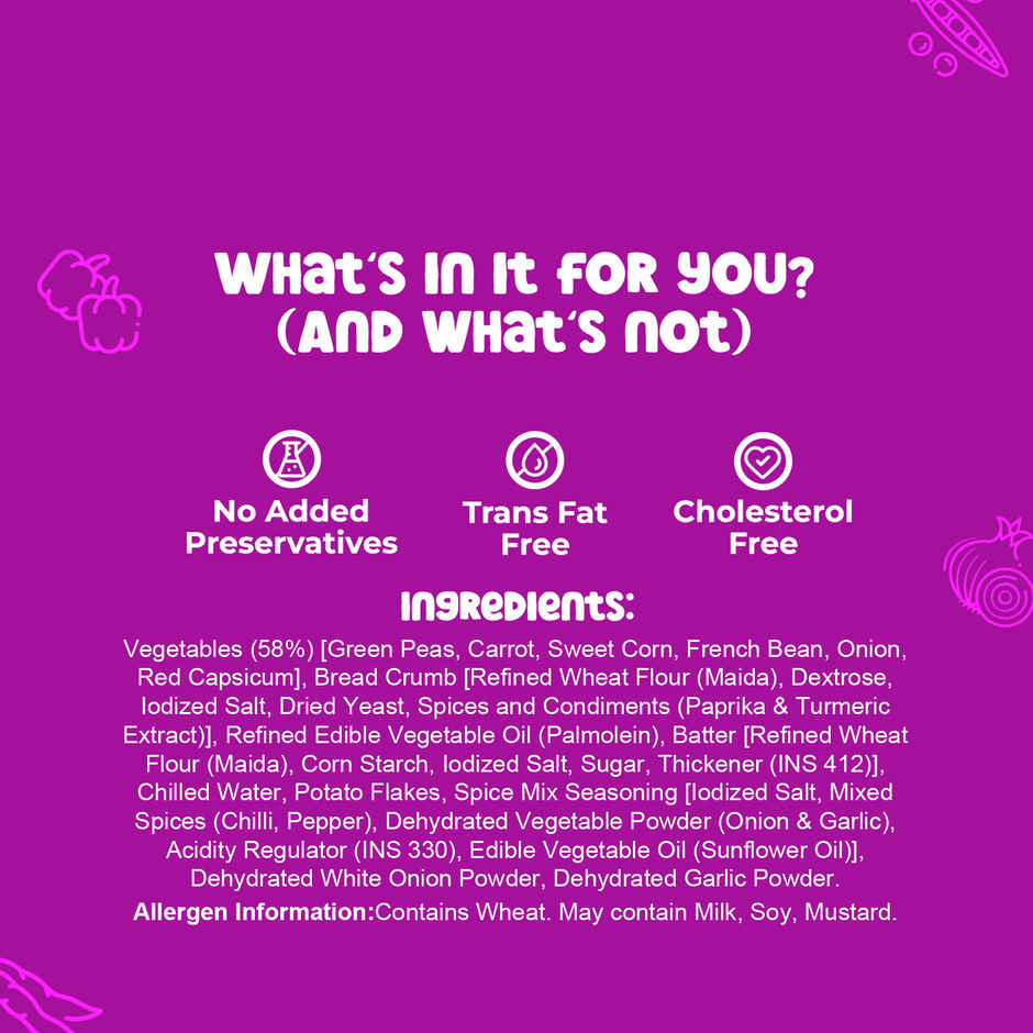 HyFun Veggie Stix, Tasty & Wholesome, Veg Snack | Frozen