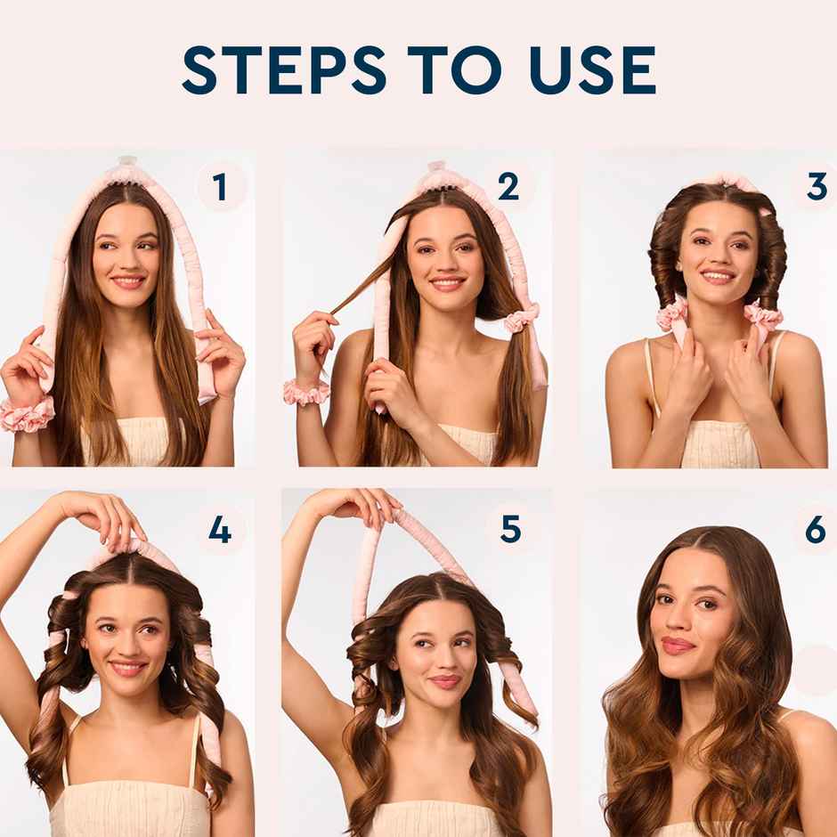 GUBB Heat Free Hair Curler (Pink)