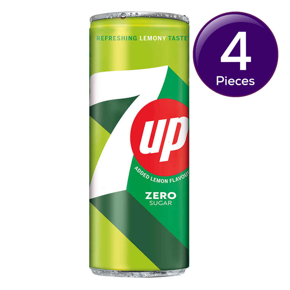 7 Up Lemon Zero Sugar Soft Drink Can Combo | Carbonated Beverage