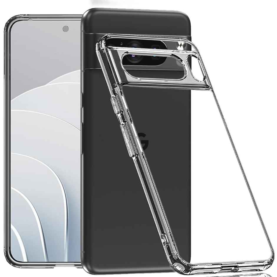 Kapaver Google Pixel 8 Pro 5g Back Cover Case | Hybrid - Crystal Clear