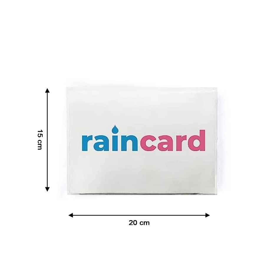 Urbanfix Unisex Disposable Waterproof Rain Card | Pocket Size| Reusable & Easy to Carry | Free Size