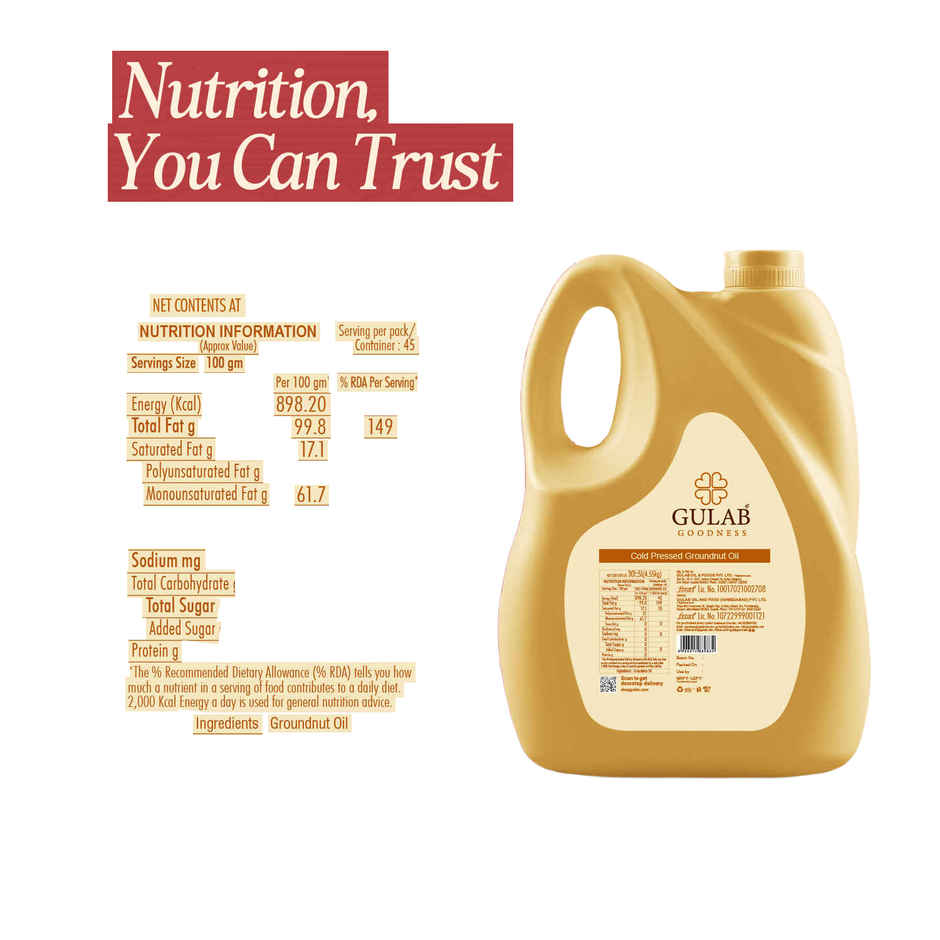 Gulab Groundnut (Peanut) Cold Pressed Oil | Healthy Cooking Oil
