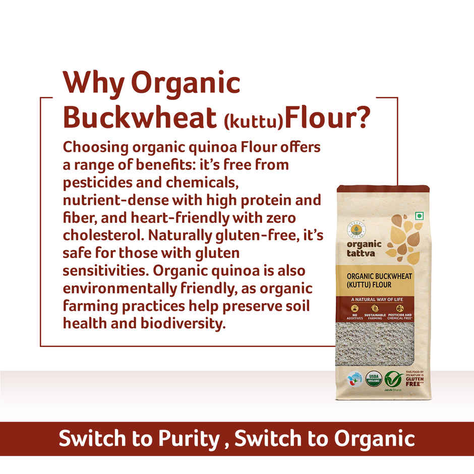Organic Tattva Buckwheat | Kuttu Flour