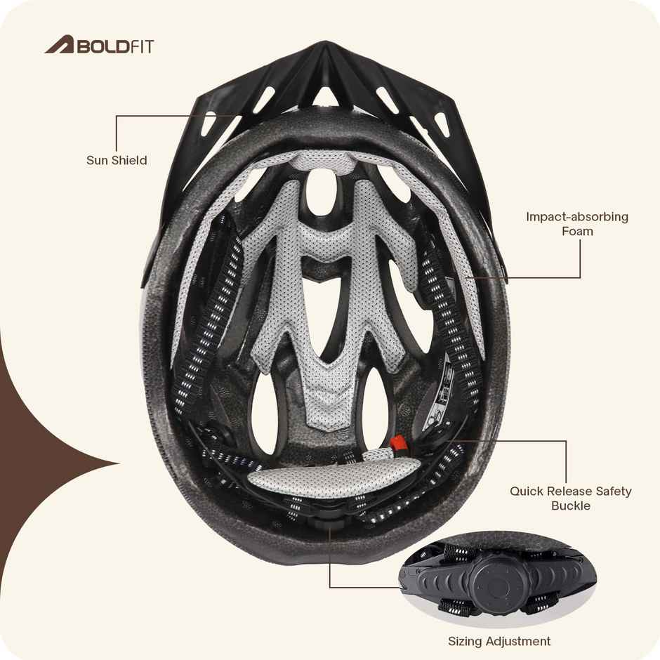 Boldfit Cycle Helmet For Men & Women Carbon Black