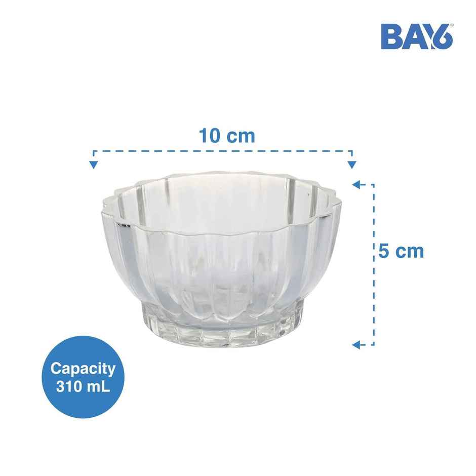 BAY6 Glass Dessert Bowl Set - 4.5 Inch -(2pc)