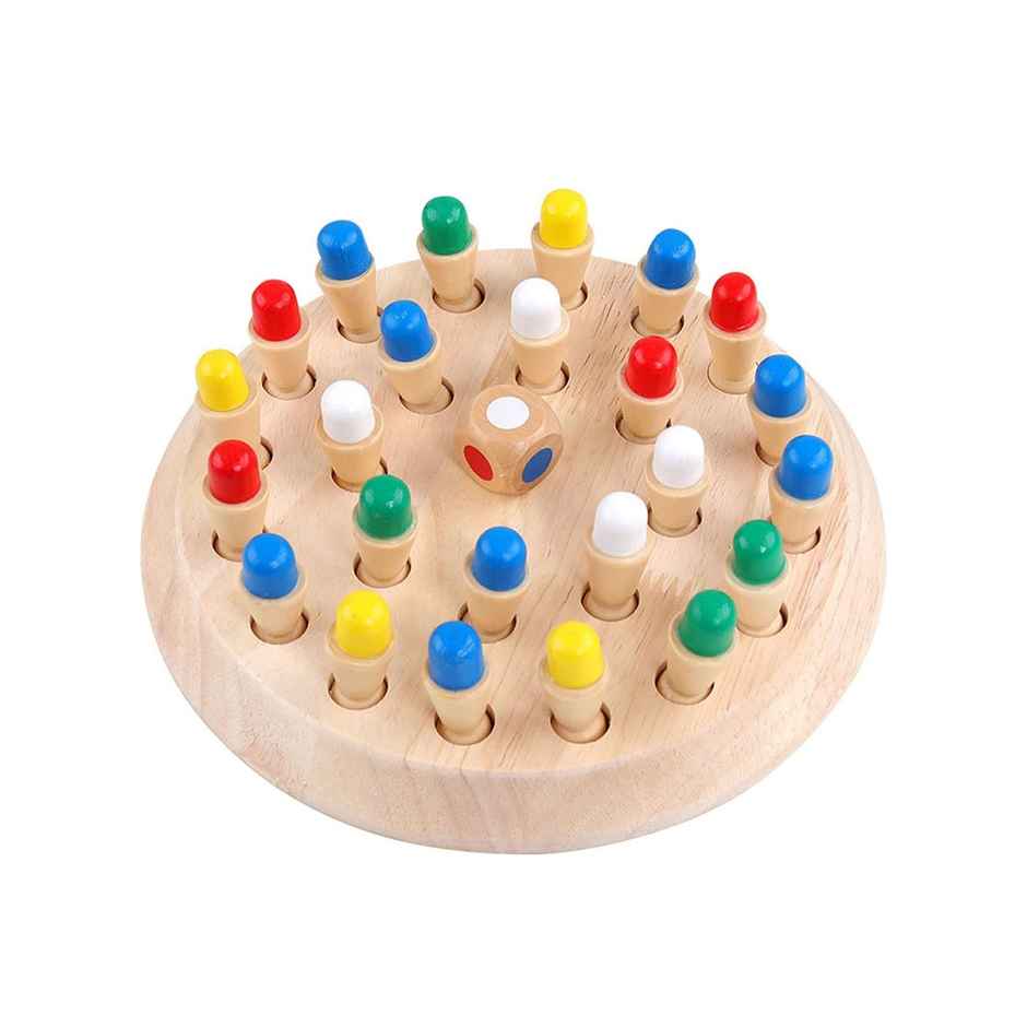 Toyshine Wooden Memory Match Stick Chess Game Set Board Game For Boys And Girls Age 3 And Up, Kids