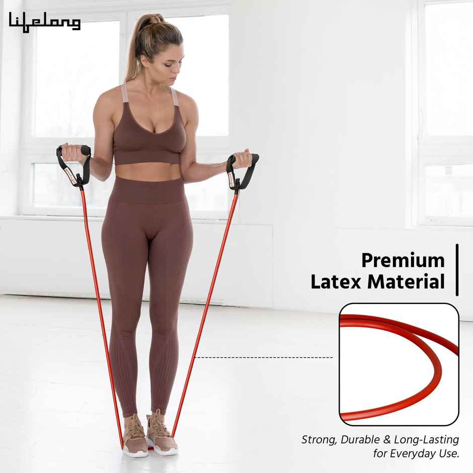 Lifelong 10kg Resistance Tube for Exercise & Strength Training | Red
