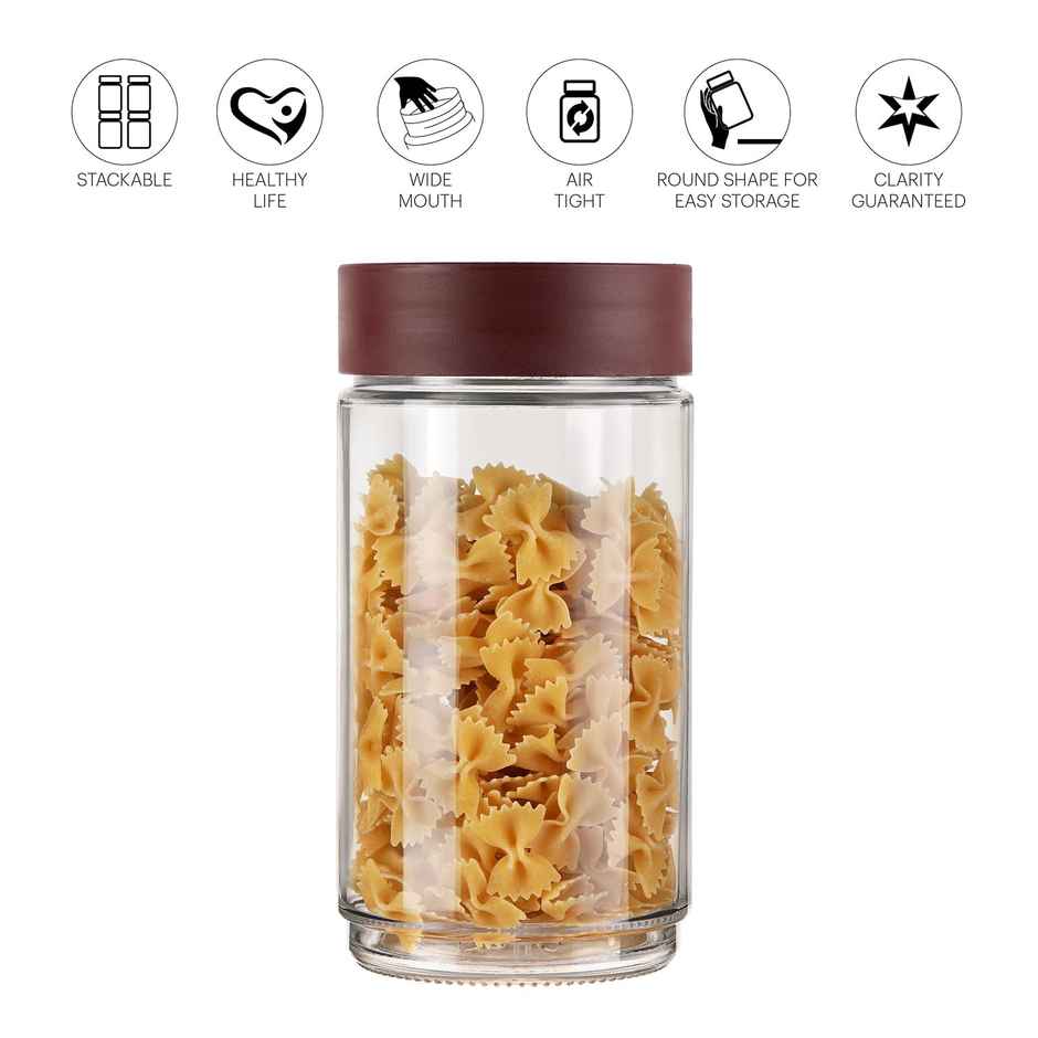 Cello Modustack Storage Jar (2 L x 6 pcs) - Maroon