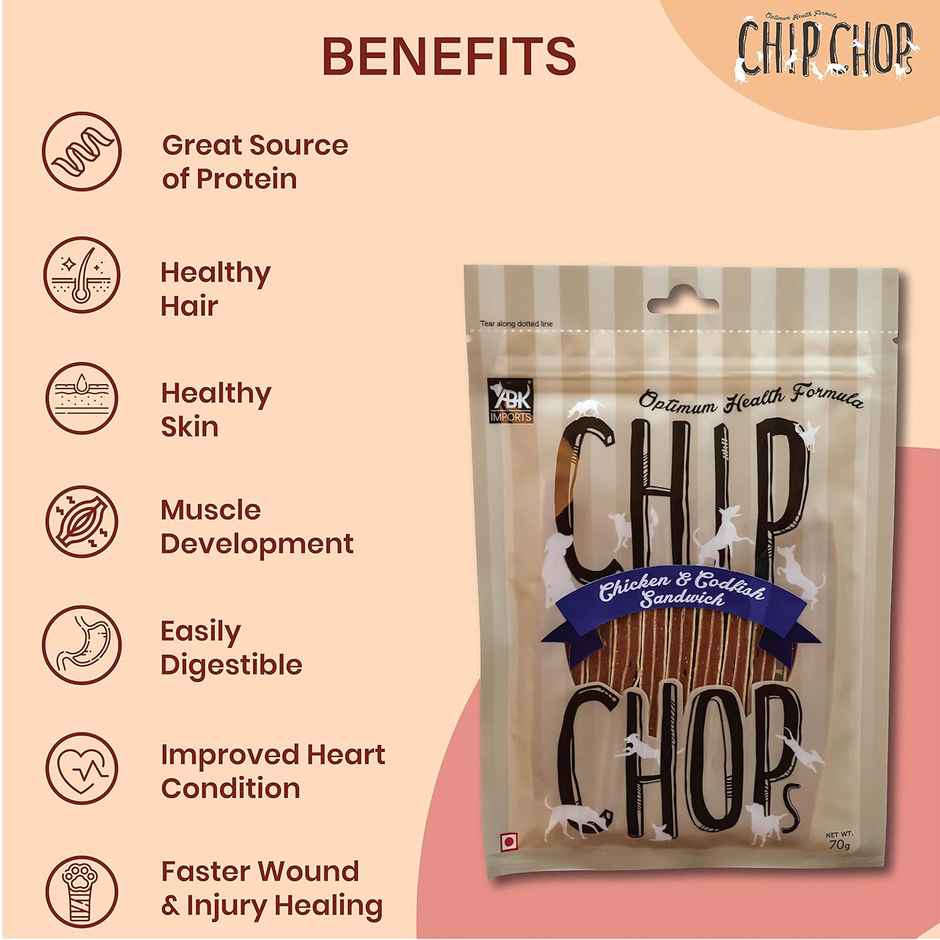 Chip Chops Chicken & Codfish Sandwich Dog Treat Combo