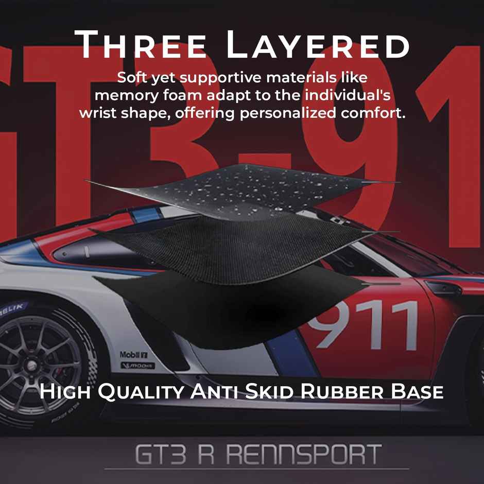 Bestor Car Racing Printed Gaming Mouse Pad | Non Slip Base