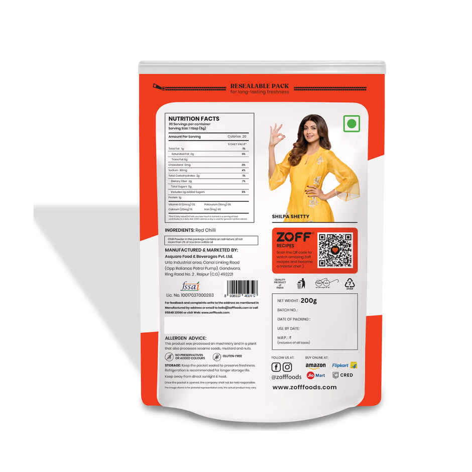 ZOFF Foods Red Chilli - Lal Mirch Powder