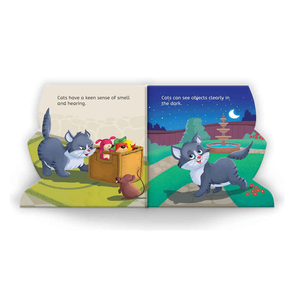 My First Shaped Board Book Illustrated Cat - Animal Picture Book For Kids Age 2+ Board Book