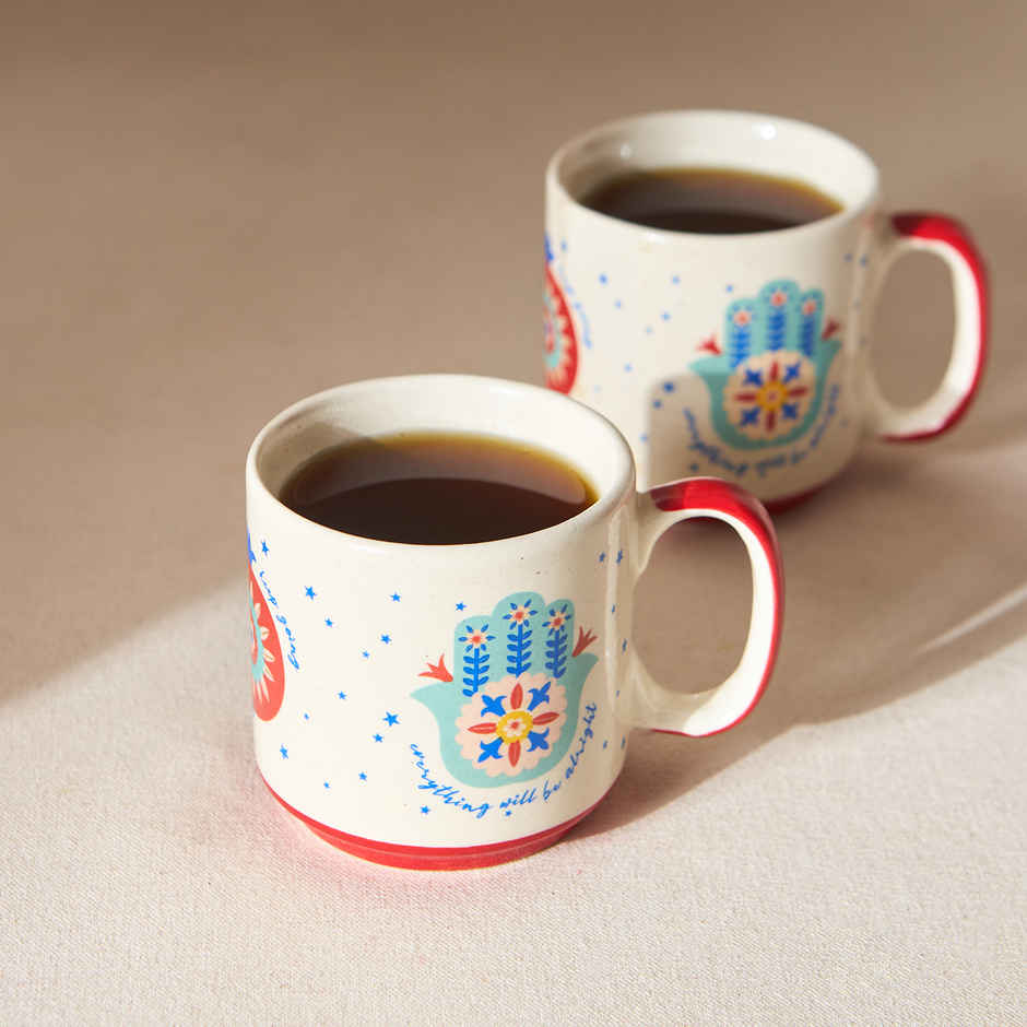 Chumbak Hamsa Mugs Duo, Gift Set