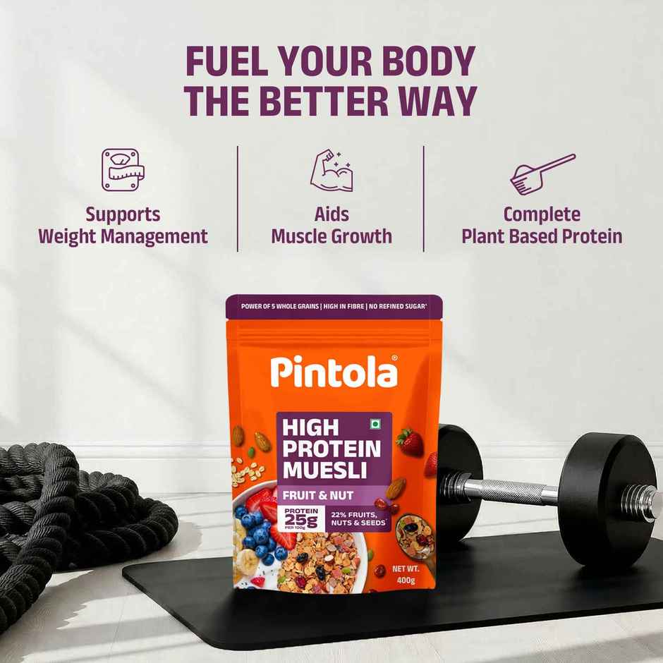 Pintola 25g High Protein Muesli - Fruit - Nut - Naturally Sweetened