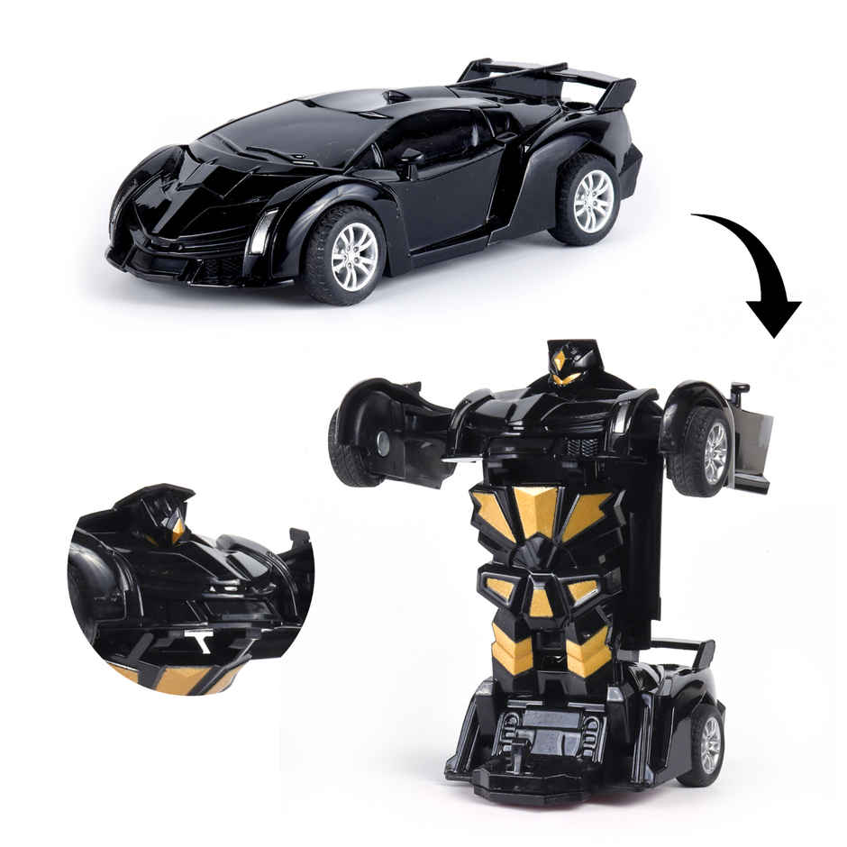 Race N Roll Deforming Friction Car Lam Black