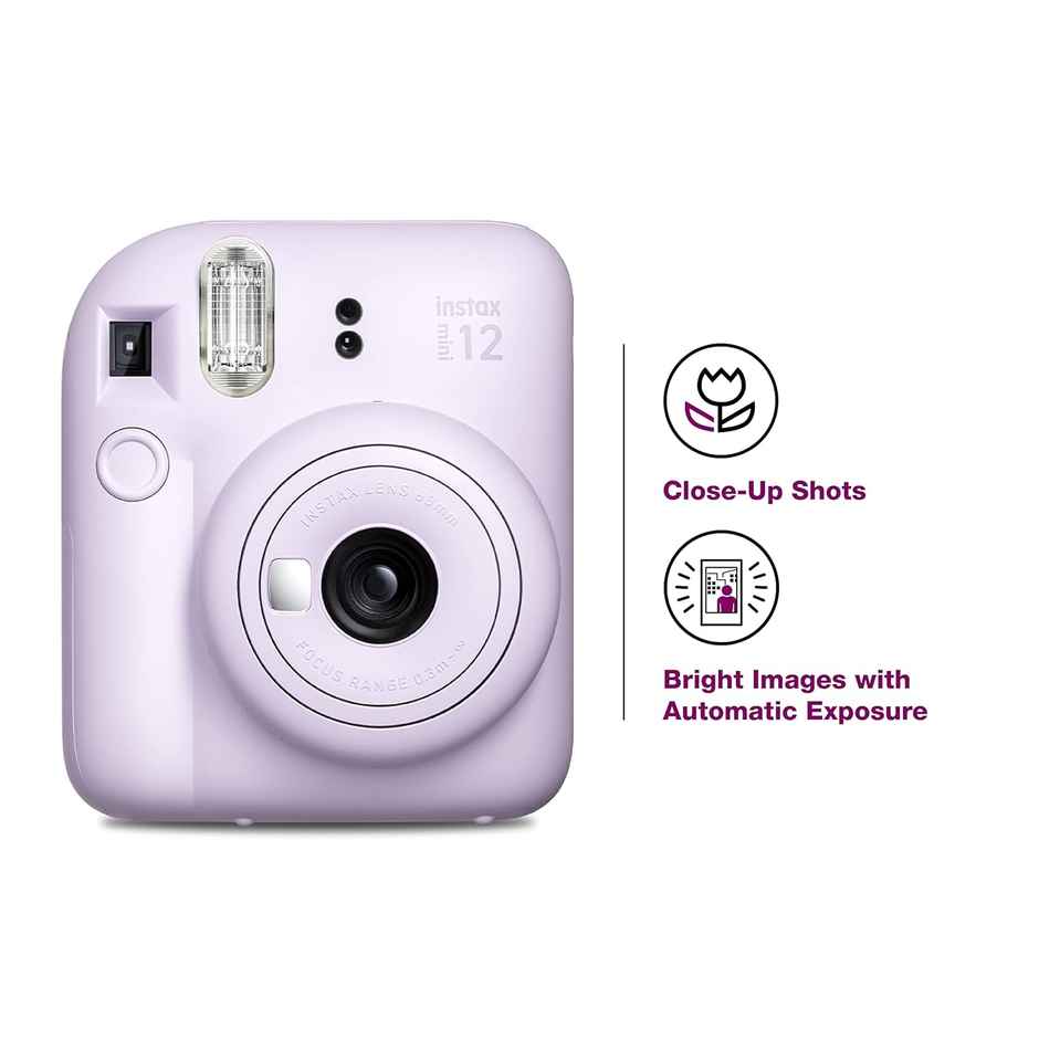 Fujifilm Instax Mini 12 Happiness Box with 40 Shots- Lilac Purple