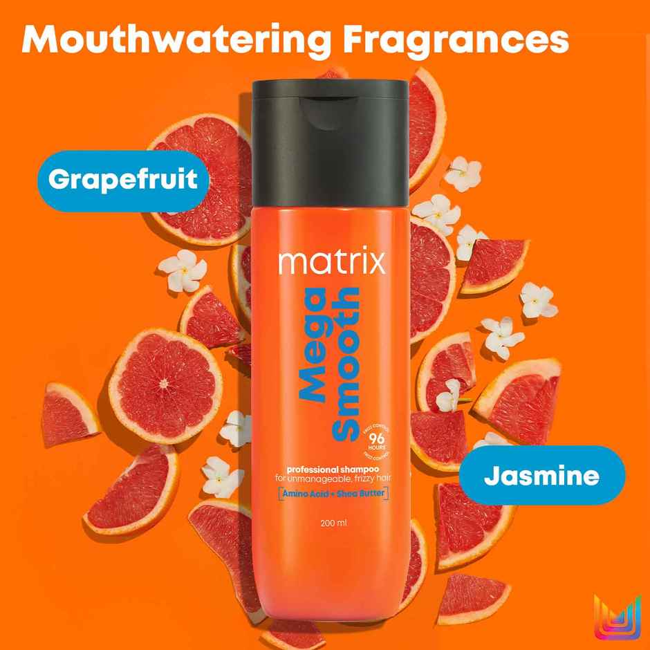 Matrix Mega Smooth Anti-Frizz Shampoo with Shea Butter | 4-Days Frizz Control