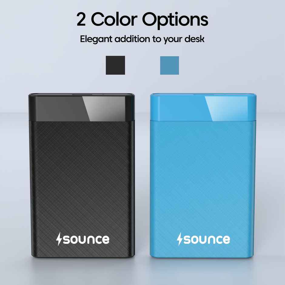Sounce Hard Drive Enclosure 2.5 inch Type-C | 6Gbps USB 3.1 to SATA for Xbox | PC TV | Black