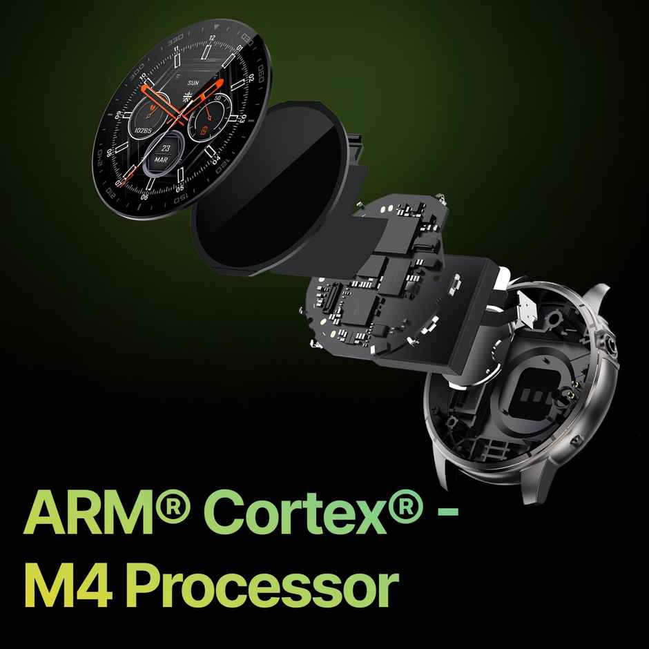 Cult Velocity with Turbo Track GPS, 1.43'' AMOLED Display, Compass, BT Calling Smartwatch (Black)