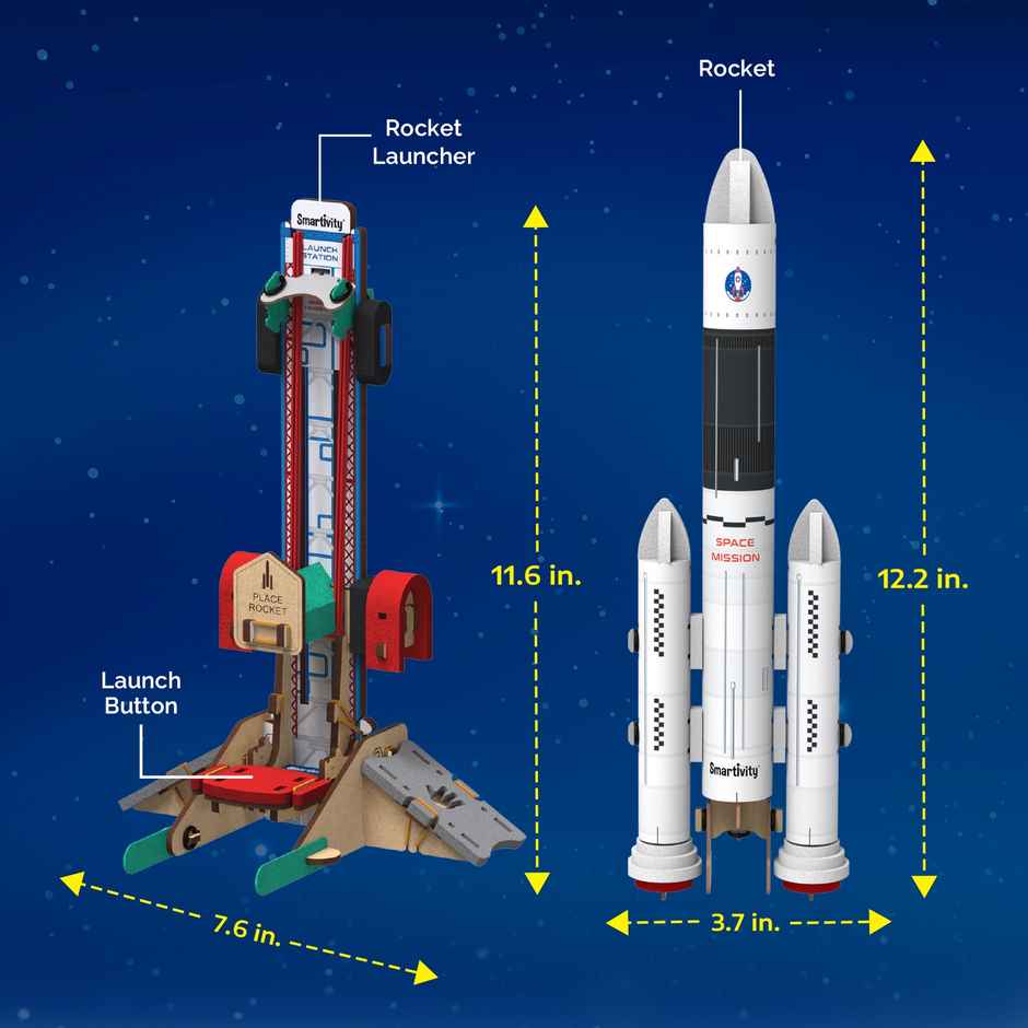 Smartivity Space Rocket Launcher Toy Fun & Educational Diy