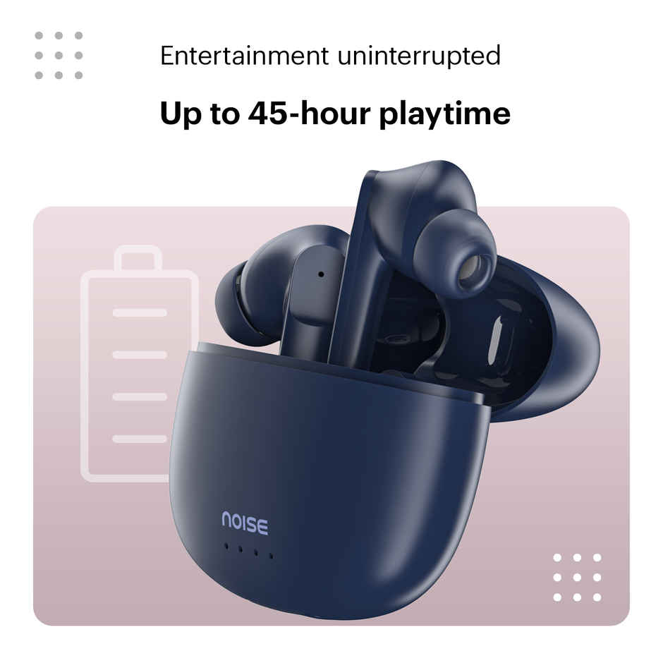 Noise Buds VS104 45H Playtime 4 Mic ENC 13mm Driver Instacharge TWS Earbuds | Midnight Blue