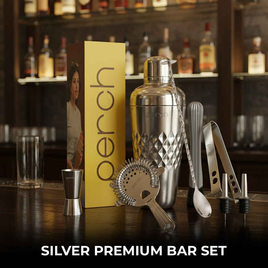 Perch Craft Bartender Kit | 750ml Belly Shaker | Stainless Steel | Silver