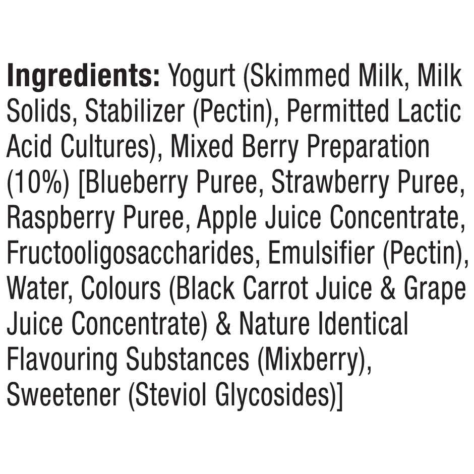 Epigamia 15 G Protein Turbo Yogurt, Mixed Berries