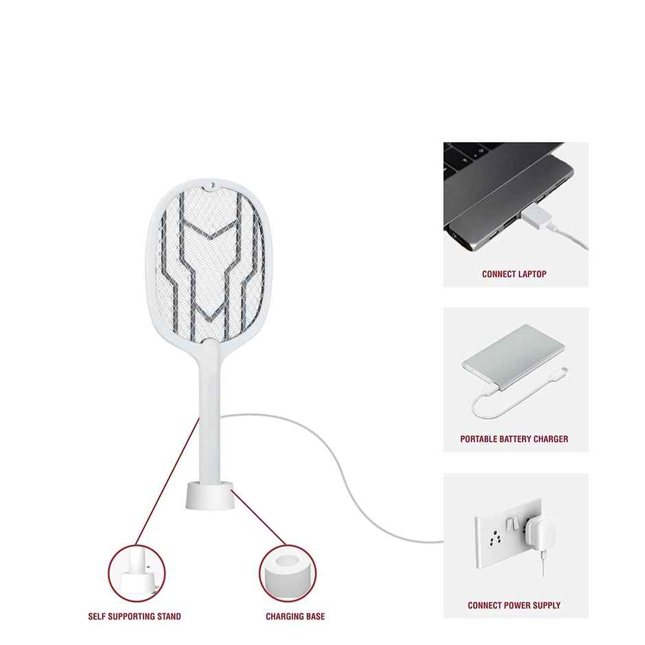 Qyntus Advanced Electric Anti-mosquito Racquet | Electric Fly Swatter | Mosquito Killer | 1200mAh Battery