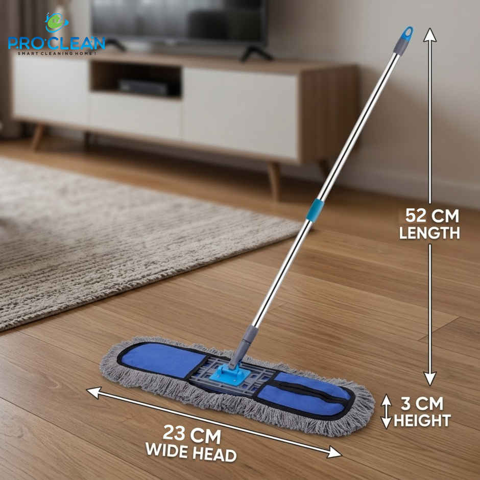 Proclean 360 Degree Dry Mop with 52 Inch Handle & With Refill Microfiber