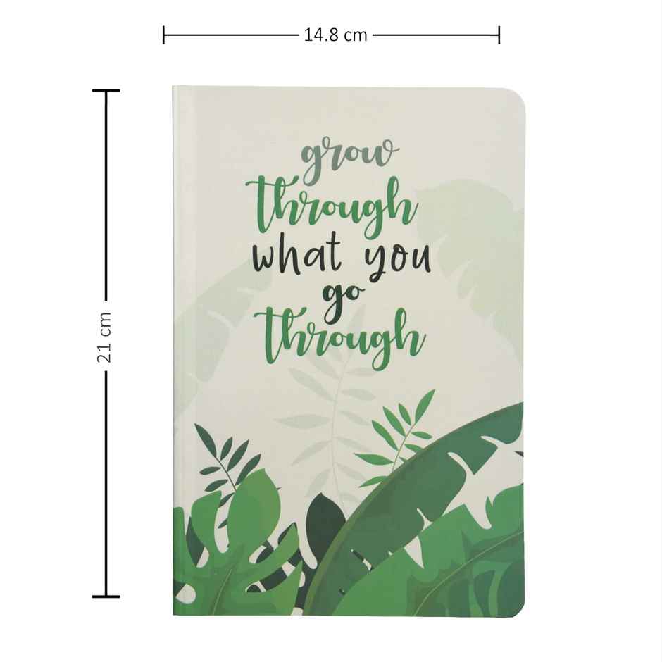 Papboo Ruled Soft Bound Notebook Matte Finished Cover | 120 Pages, 21 x 15 cm, 80 Gsm - Grow