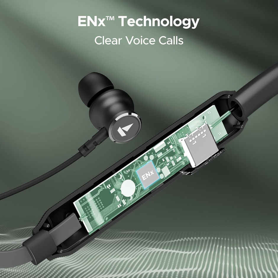 boAt Rockerz 195v2 Pro BT Neckband w/ 30H Playtime, ENx Technology & ASAP Charge (Active Black)