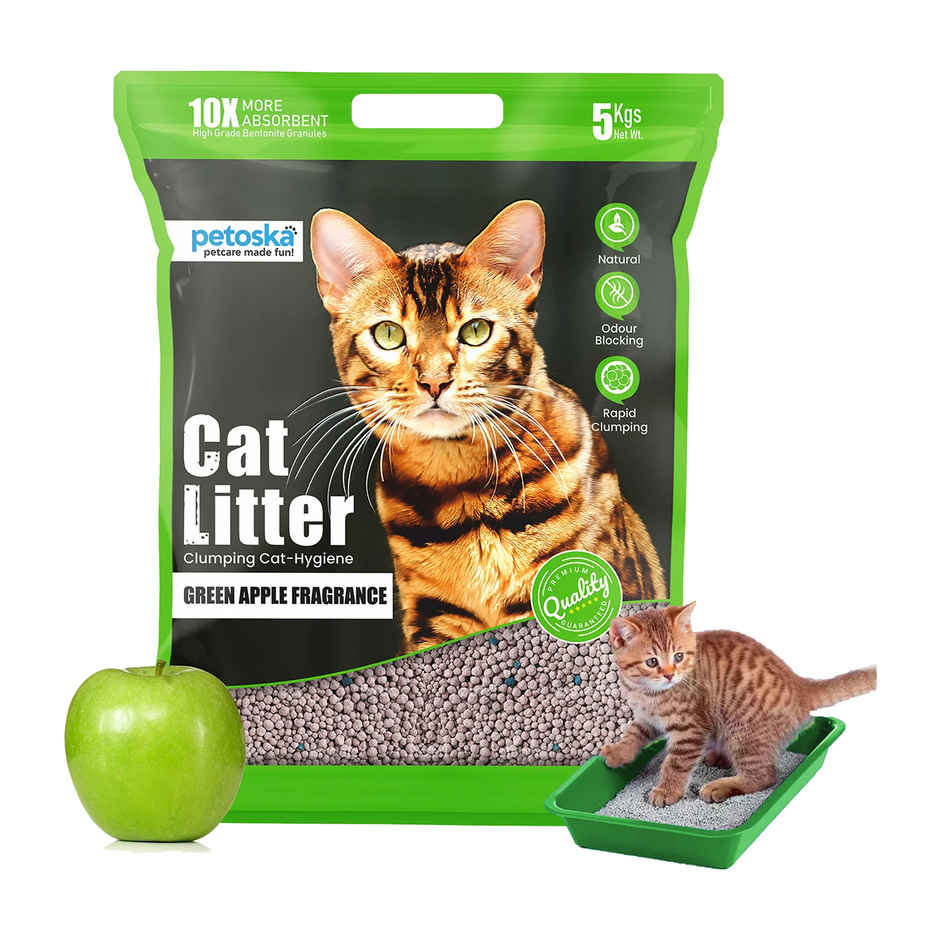 Petoska Bentonite Cat Litter | Green Apple Fragrance