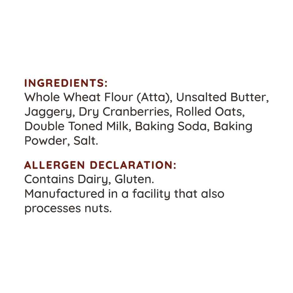 Suchali's Artisan Bakehouse Oatmeal & Cranberry Cookies - Pack Of 10