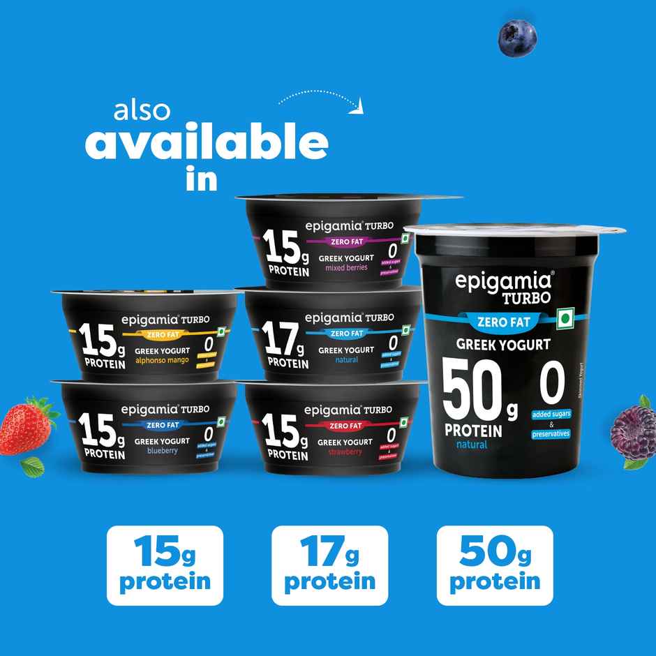 epigamia 50 g Protein Turbo Yogurt, Natural Combo  
