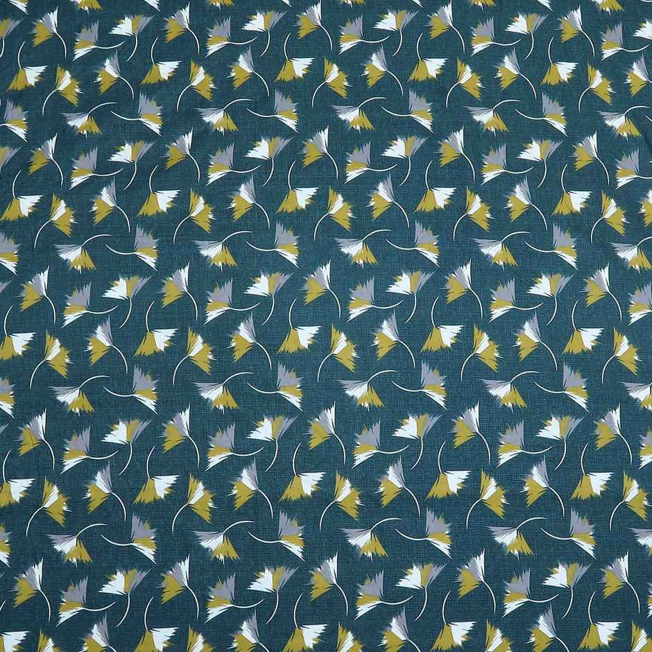 Status Double Microfibre Floral Bedsheet | Teal | 87 x 94 in