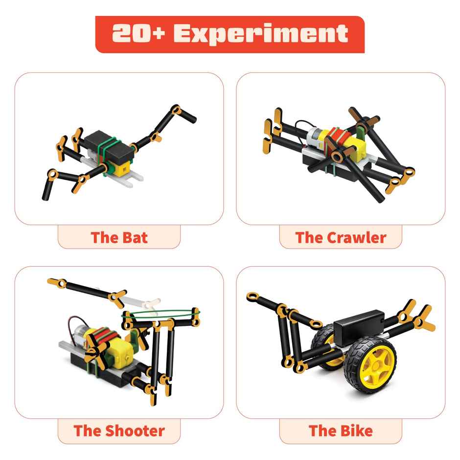 Physics Wallah STEM Straw Robots Kit for Kids | DIY Robotics Kit with 200 Components