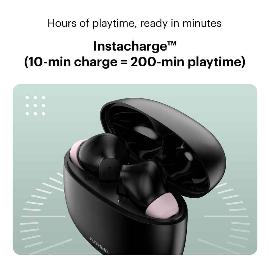 Noise Buds VS104 45H Playtime 4 Mic ENC 13mm Driver Instacharge TWS Earbuds | Charcoal Black