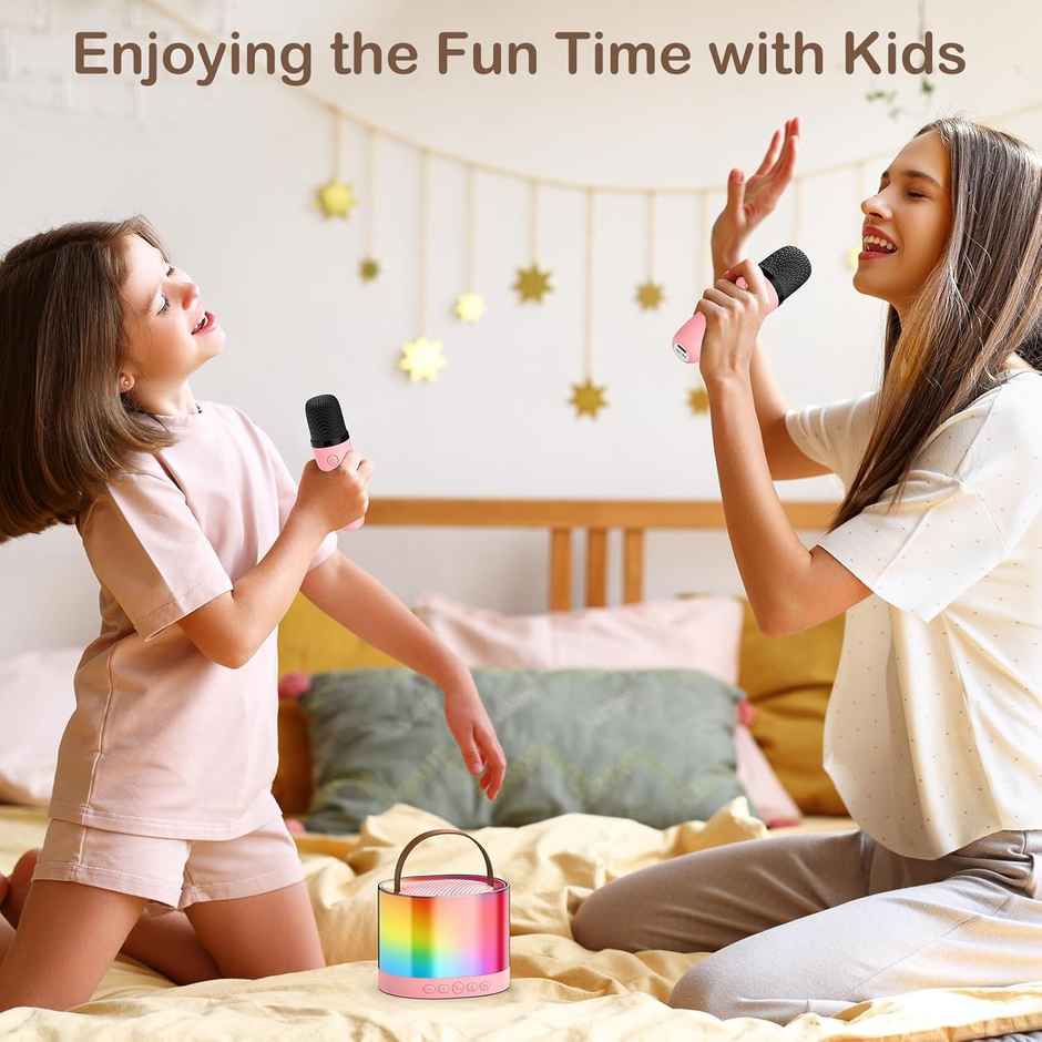 Kidara Glow Tune Karaoke Speaker With Mic | Lights Bluetooth | Gift For Kids 3+ | Multicolor