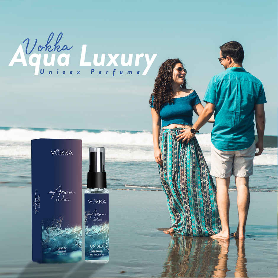 Vokka Pocket Perfume Aqua Unisex Long Lasting Aqua Woody Musky